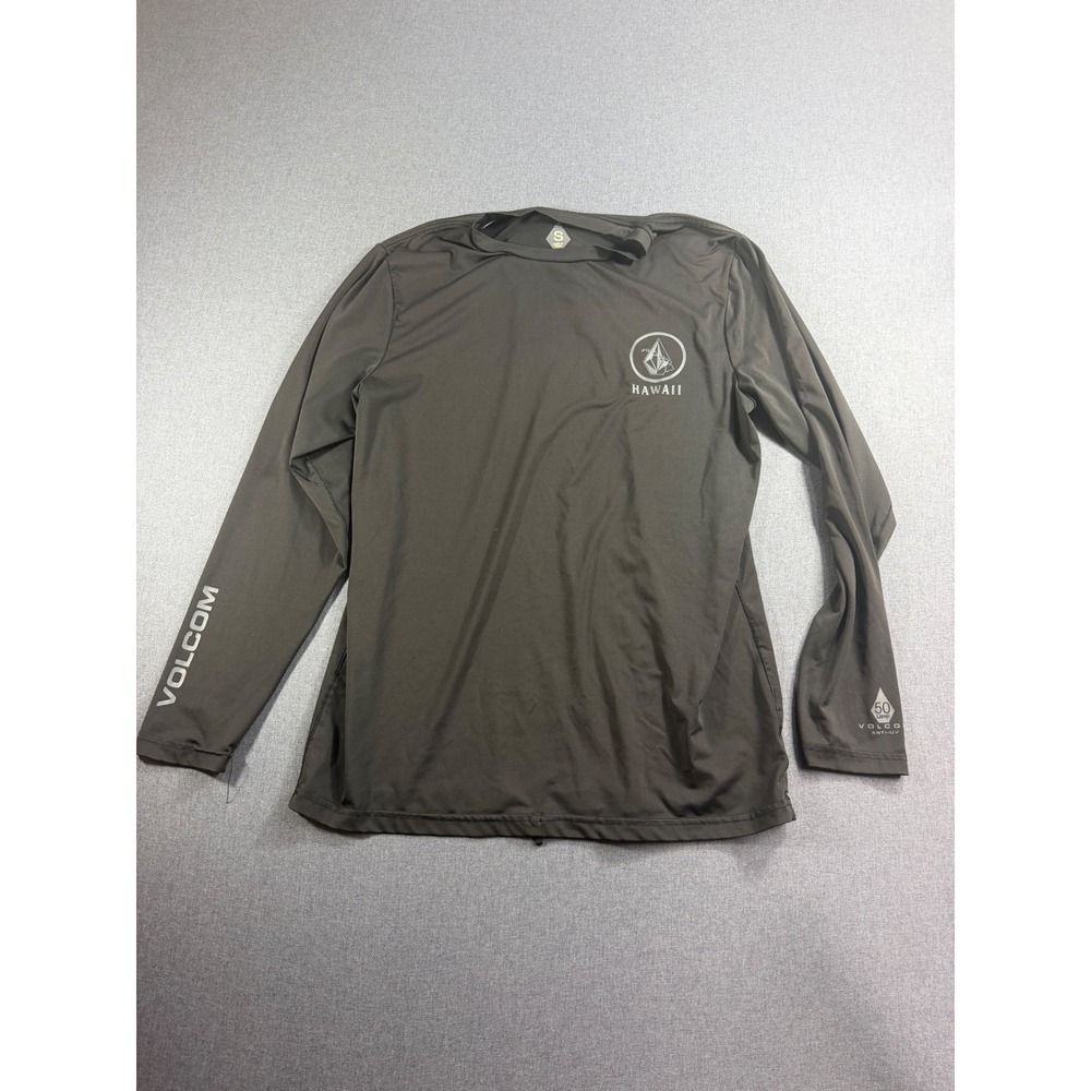 Volcom Hawaii Mens Long Sleeve Rash Guard Black UPF 50+ UV Protection Small